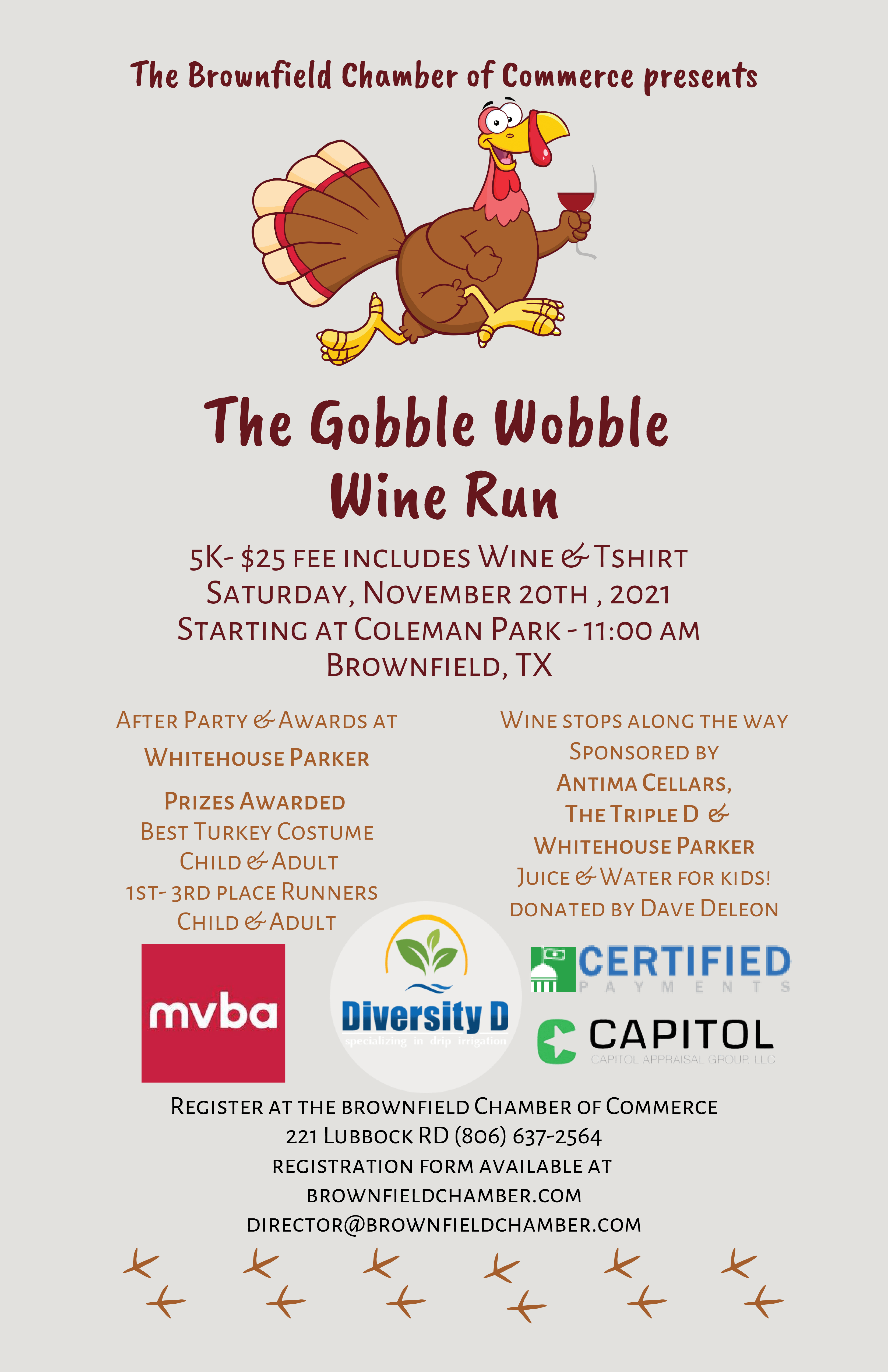 Gobble Wobble Wine Run-Flyer